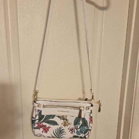LIZCLAIBORNE Handbags - Floral Crossbody Bag in White